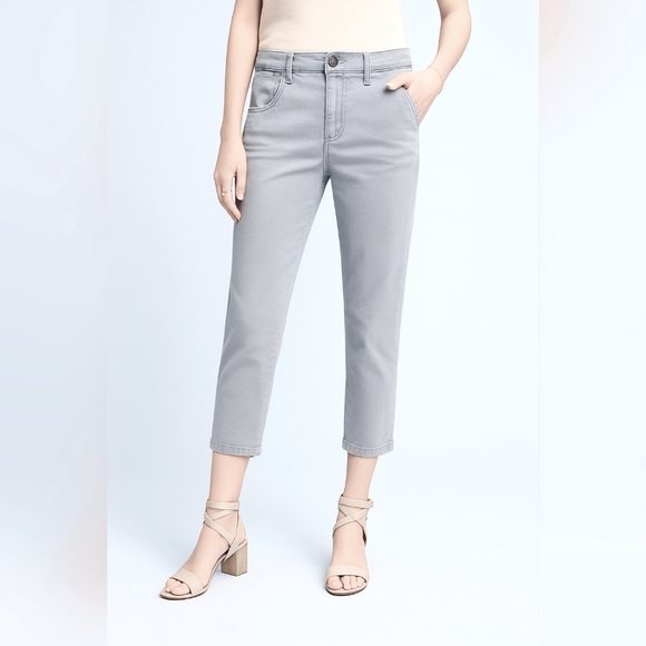 Anthropologie Pants - Anthropologie Gray Cropped Chino Pants 27 Slim